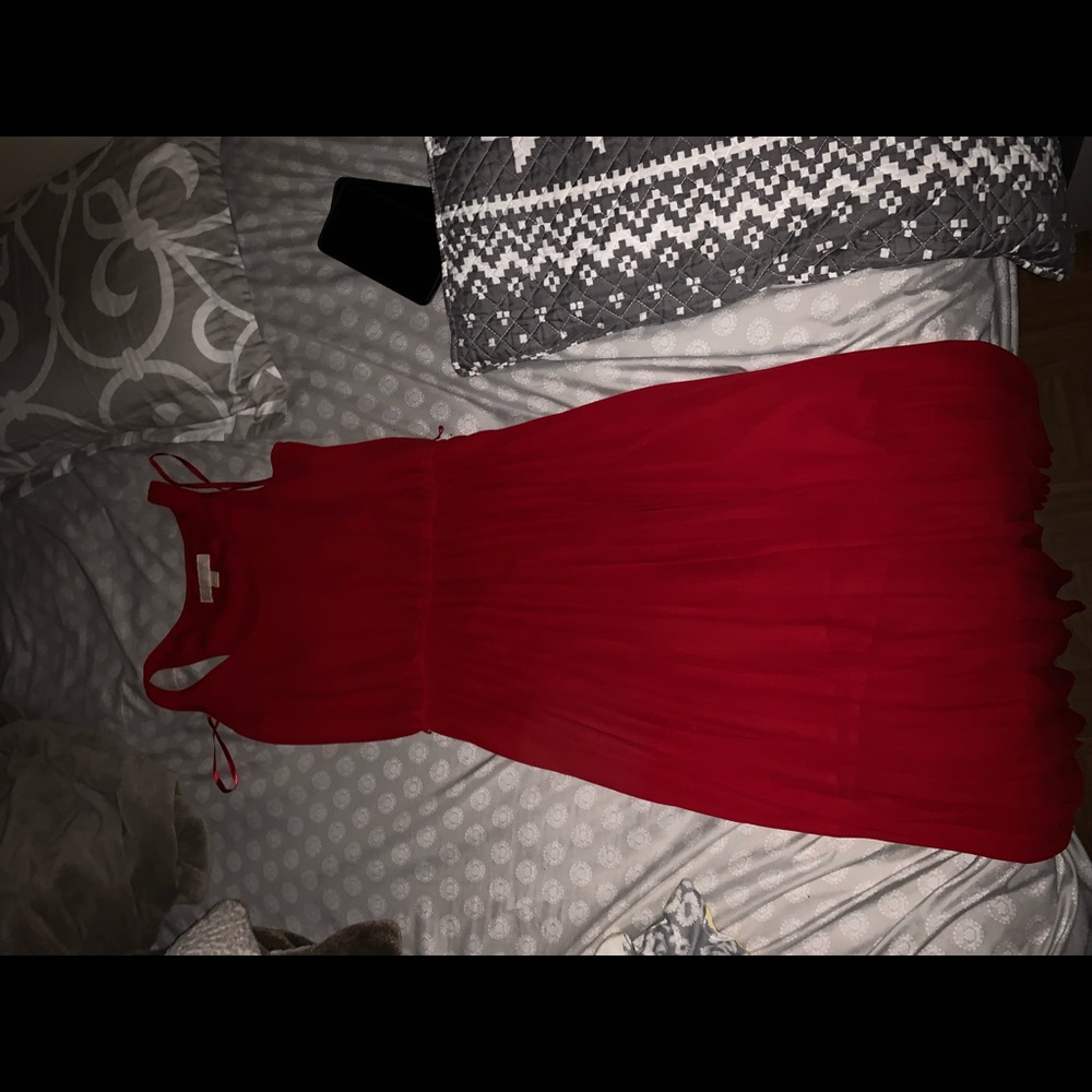 Michael kors pleated maxi dress